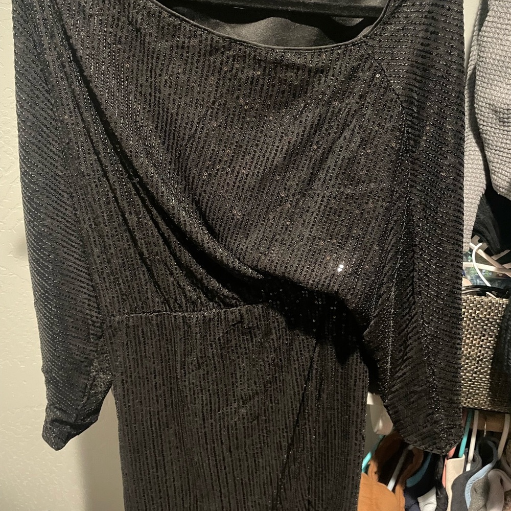 SHEIN Black Long Sleeve Dress